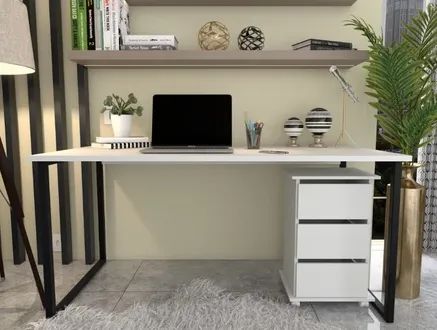 Mesa escrivaninha com gaveteiro