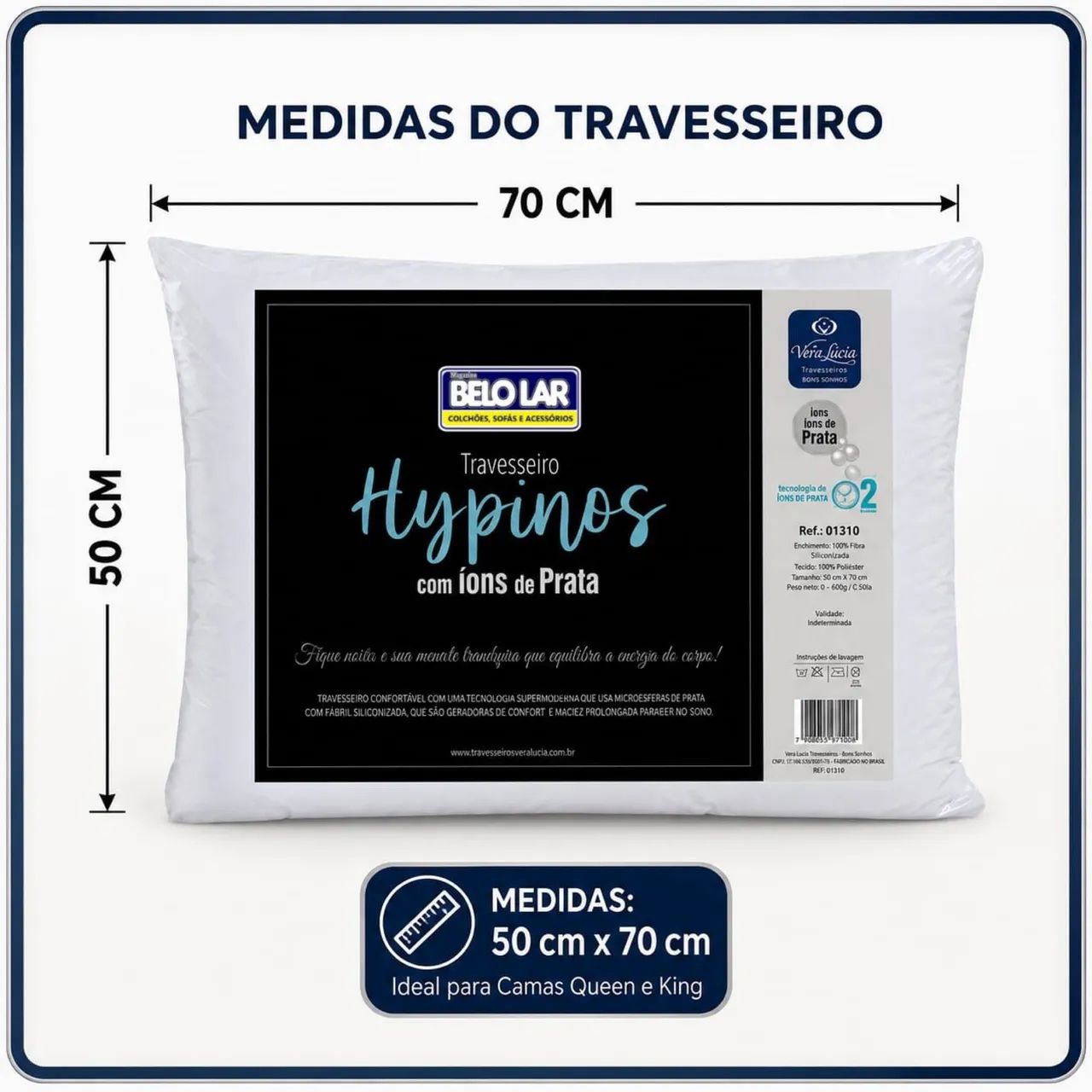 Travesseiro em malha com íons d e prata  - Foto 3