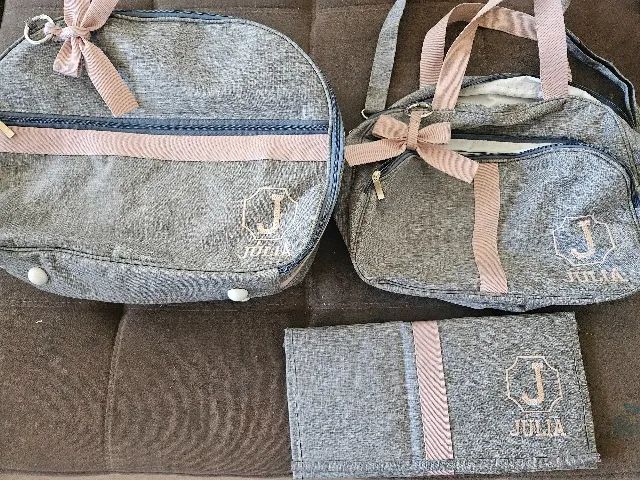 Kit bolsa/mala maternidade personalizado Júlia 