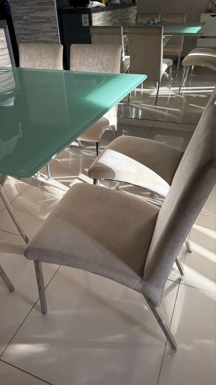 Conjunto de mesa jantar com 6 cadeiras  - Foto 3
