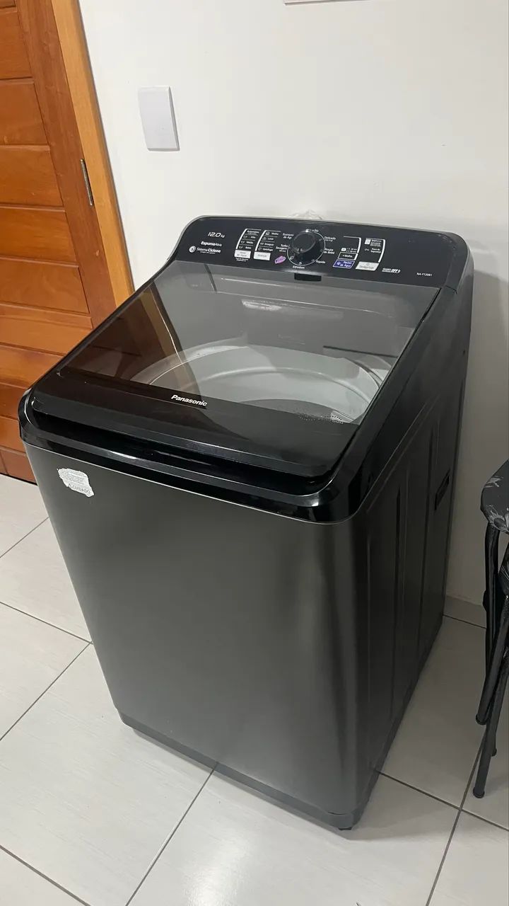 Lava roupas 12kg Panasonic preta  - Foto 4