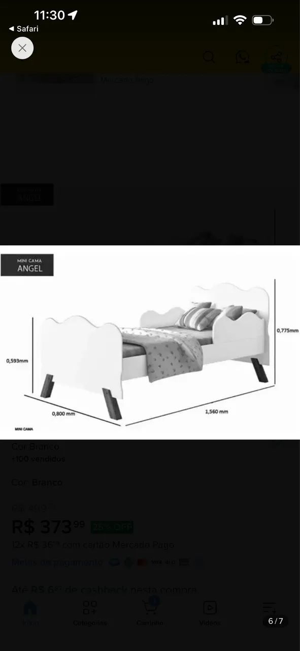 Cama infantil  - com  colchão 