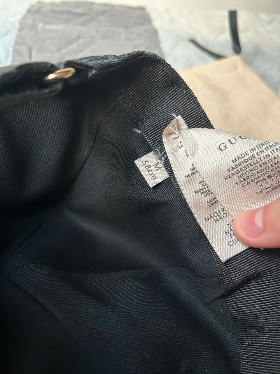 boné gucci gg web preto - Foto 5