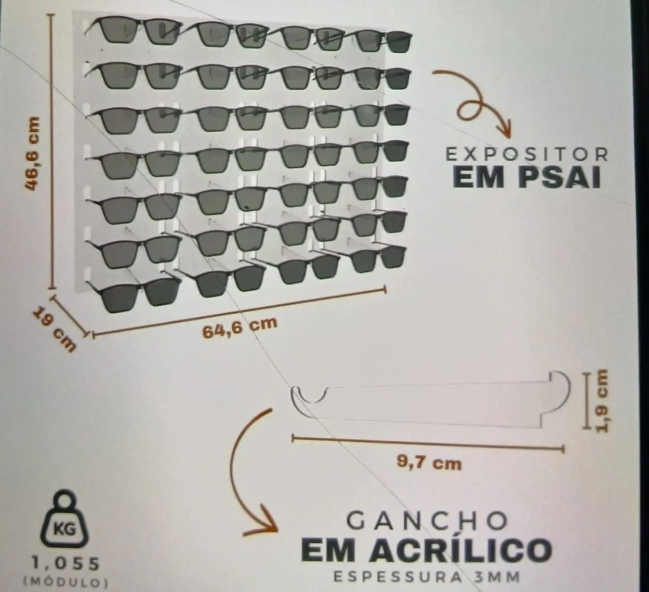 Expositor para ótica  - Foto 2