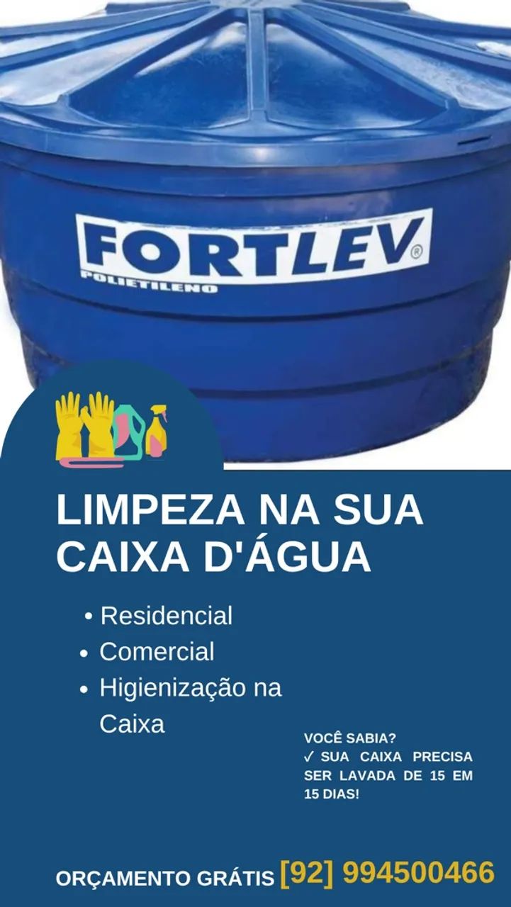 Limpeza em caixas D?água 