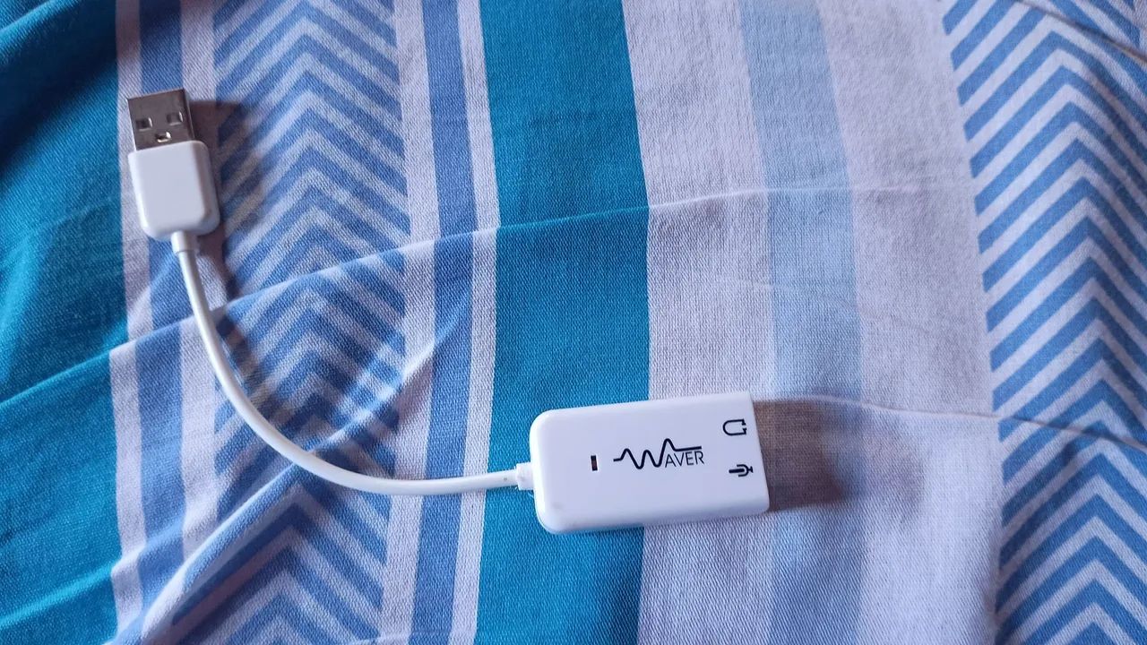 Adaptador de Áudio USB para P2 Fone de ouvido e Microfone - Foto 2