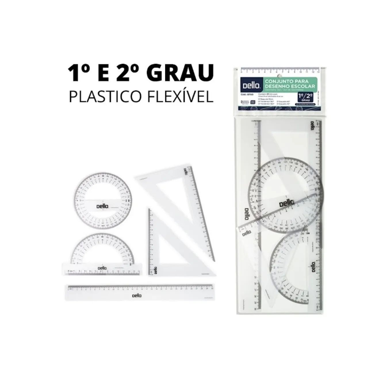 KIT RÉGUA ESCOLAR FLEXÍVEL  - Foto 3