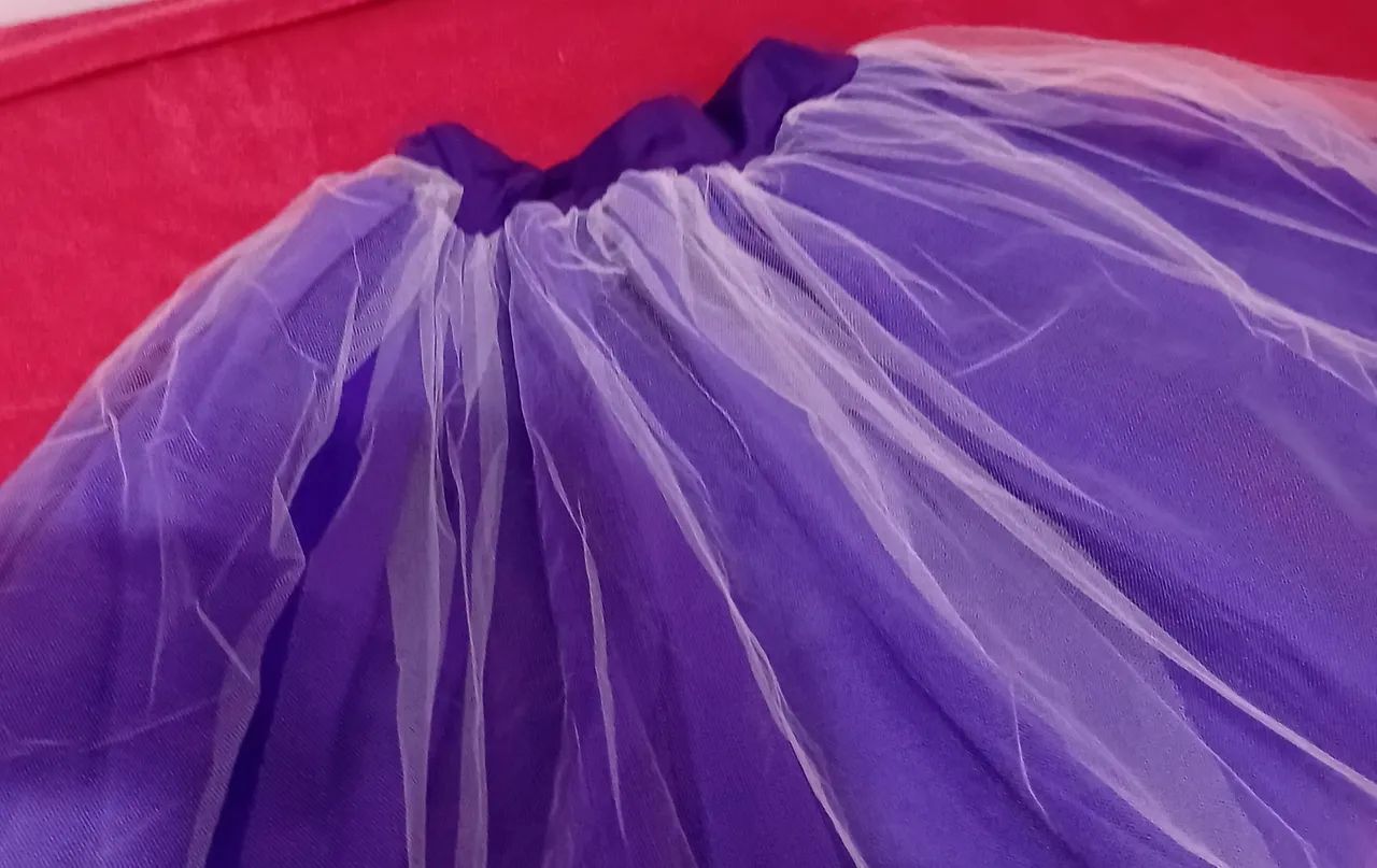 Saia de tule adulto com duas cores  - Foto 5