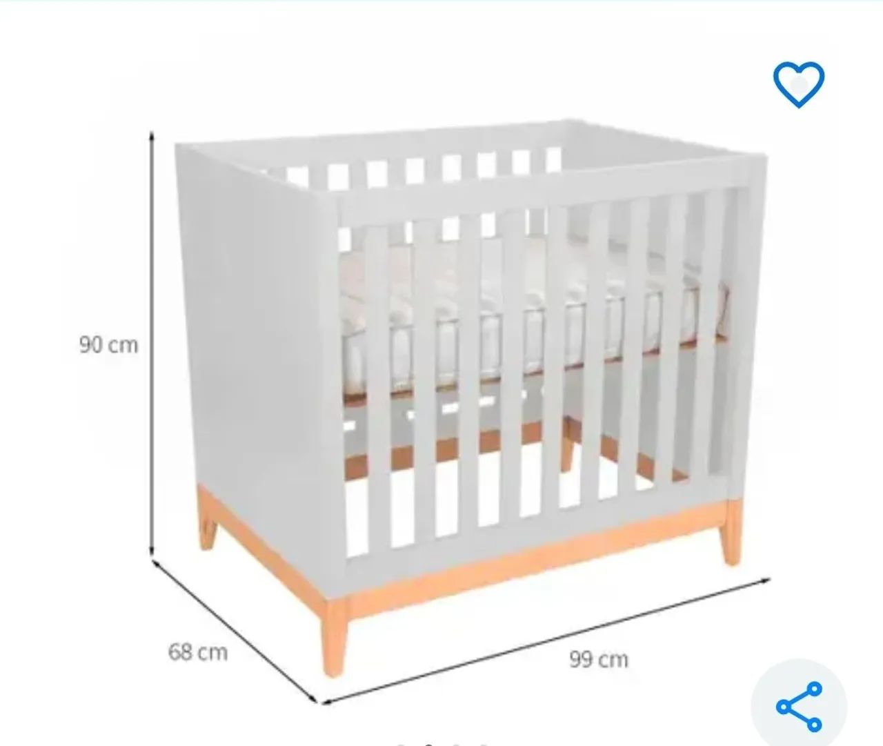 Berço Medio Amor Perfeito Divicar com Colchão  - Foto 4