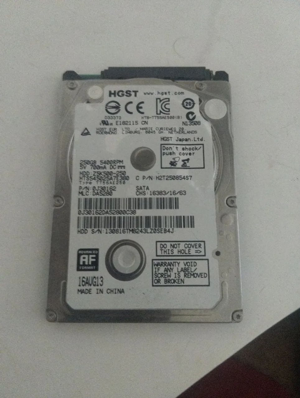 HD interno toshiba 256gb