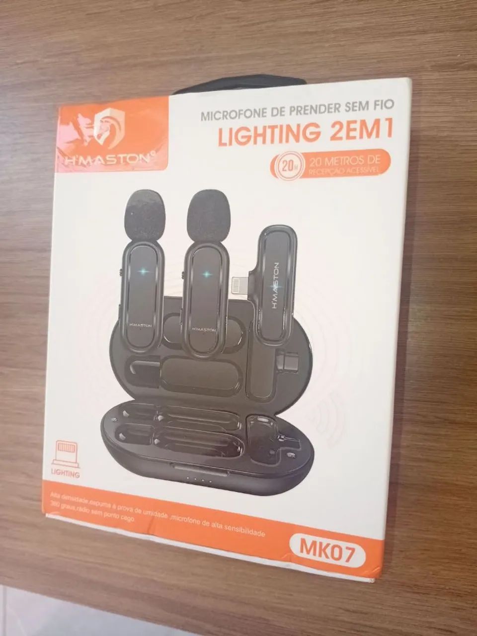 MICROFONE SEM FIO H?MASTON MK07 - LIGHTNING 2EM1 - Foto 4