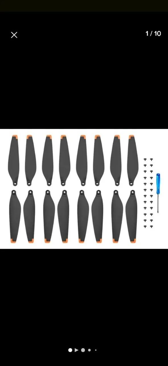 Kit Hélices para DJI Mini 3 Pro e Mini 4 Pro (paralelas) 2 conjuntos com 8 hélices cada