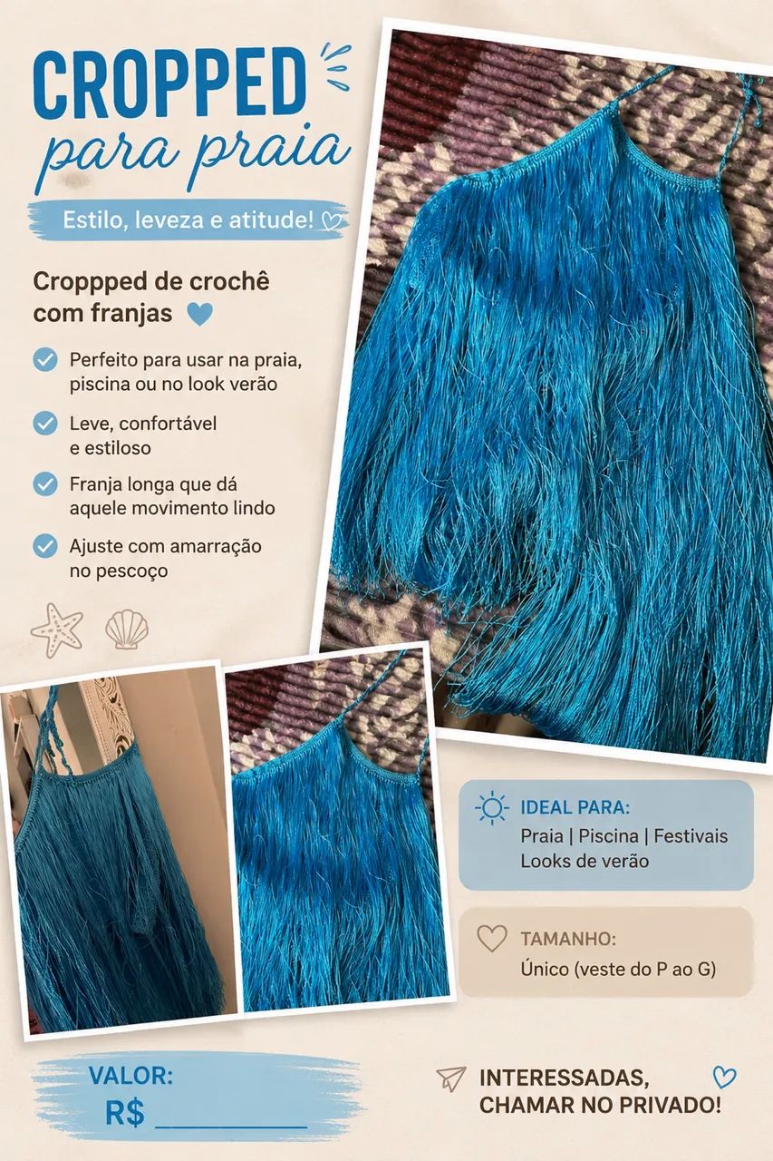 Cropped crochê  - Foto 4