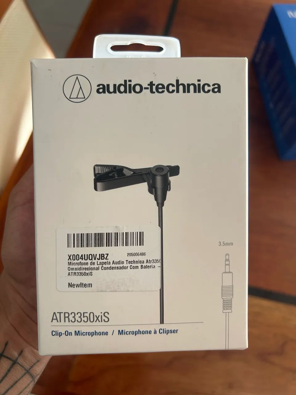 Microfone de Lapela Áudio Technica