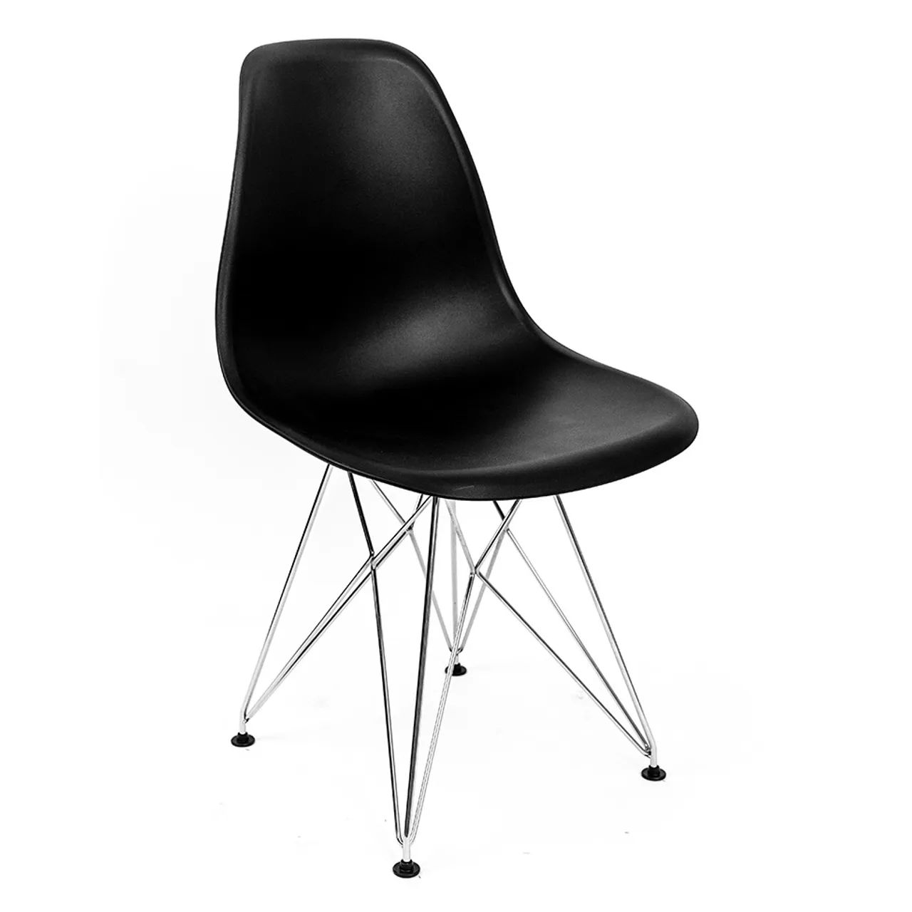 Cadeiras Eames Eiffel Cromada e Preta (Kit) - Foto 3