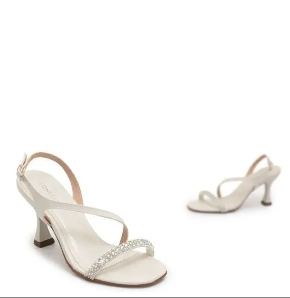 Scarpin Off-white com strass - Foto 3