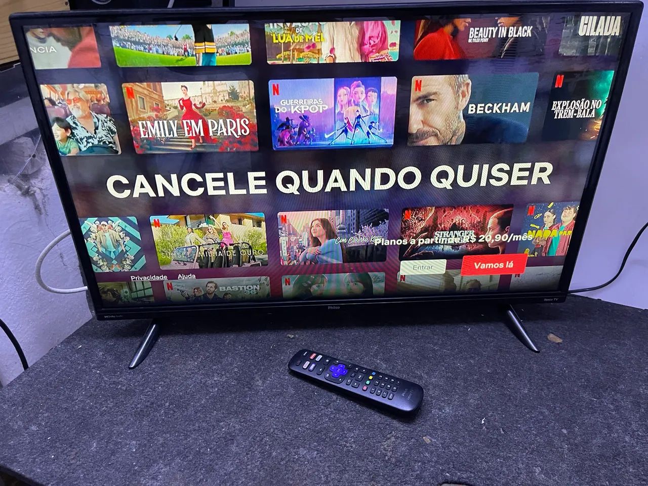 Smart TV Philco Roku 32 polegadas funcionando perfeitamente - Foto 3