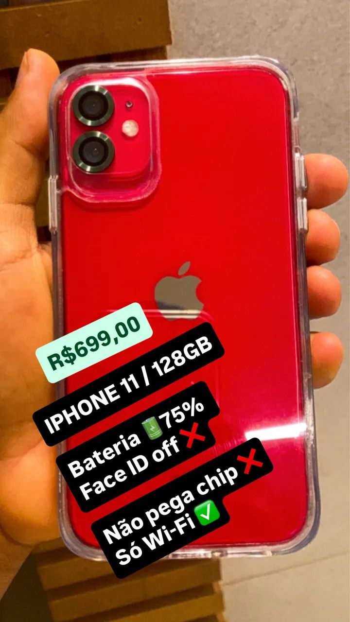 IPHONE 11 / 128GB / sem sinal de chip / só pega Wi-Fi  - Foto 3
