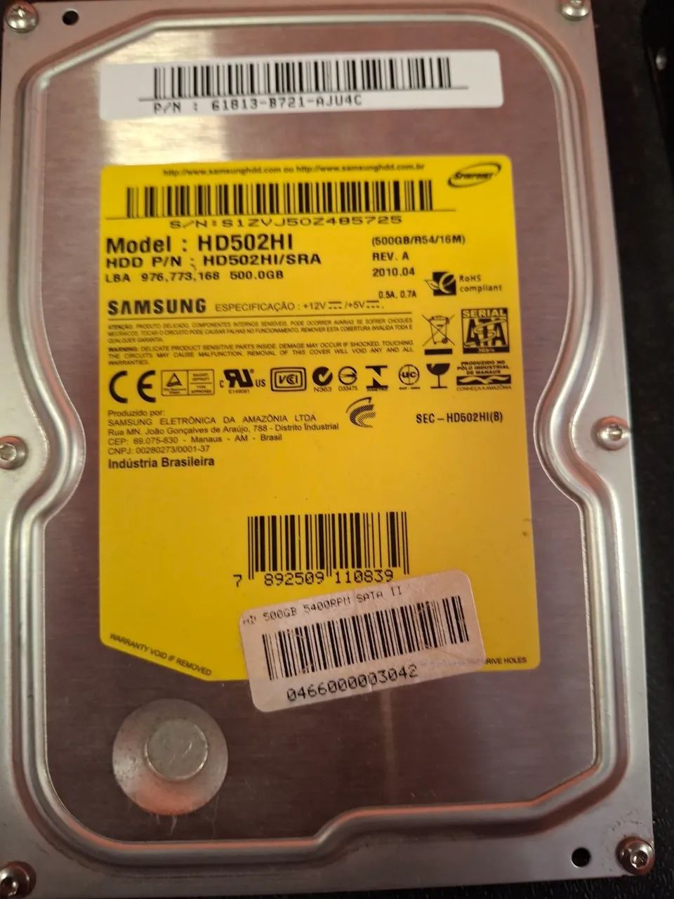 HD 500GB Sata PC - Garantia. - Foto 2