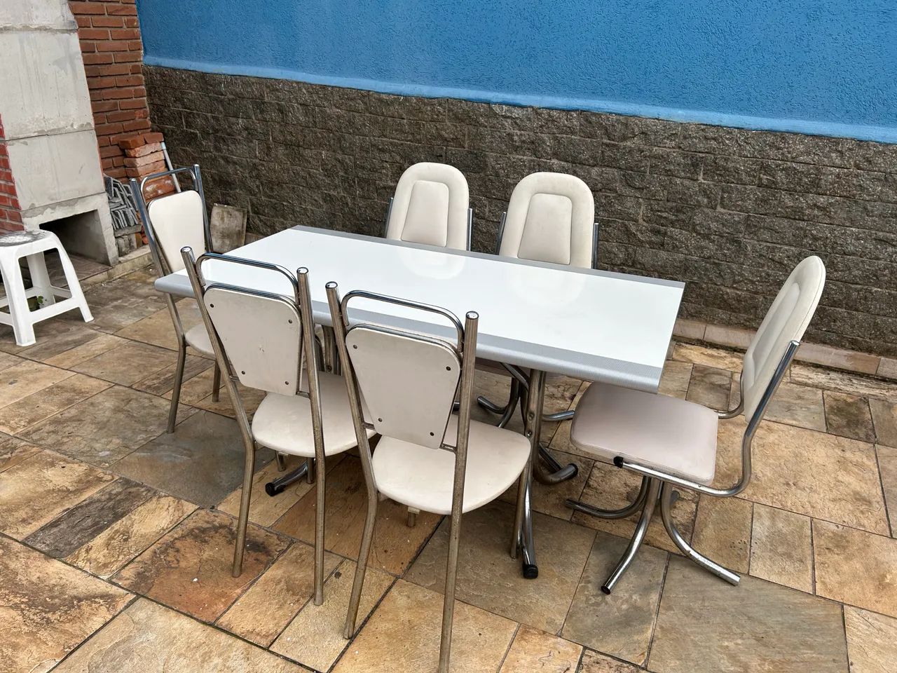 MESA E 06 cadeiras ótimo preço,entrego  - Foto 4