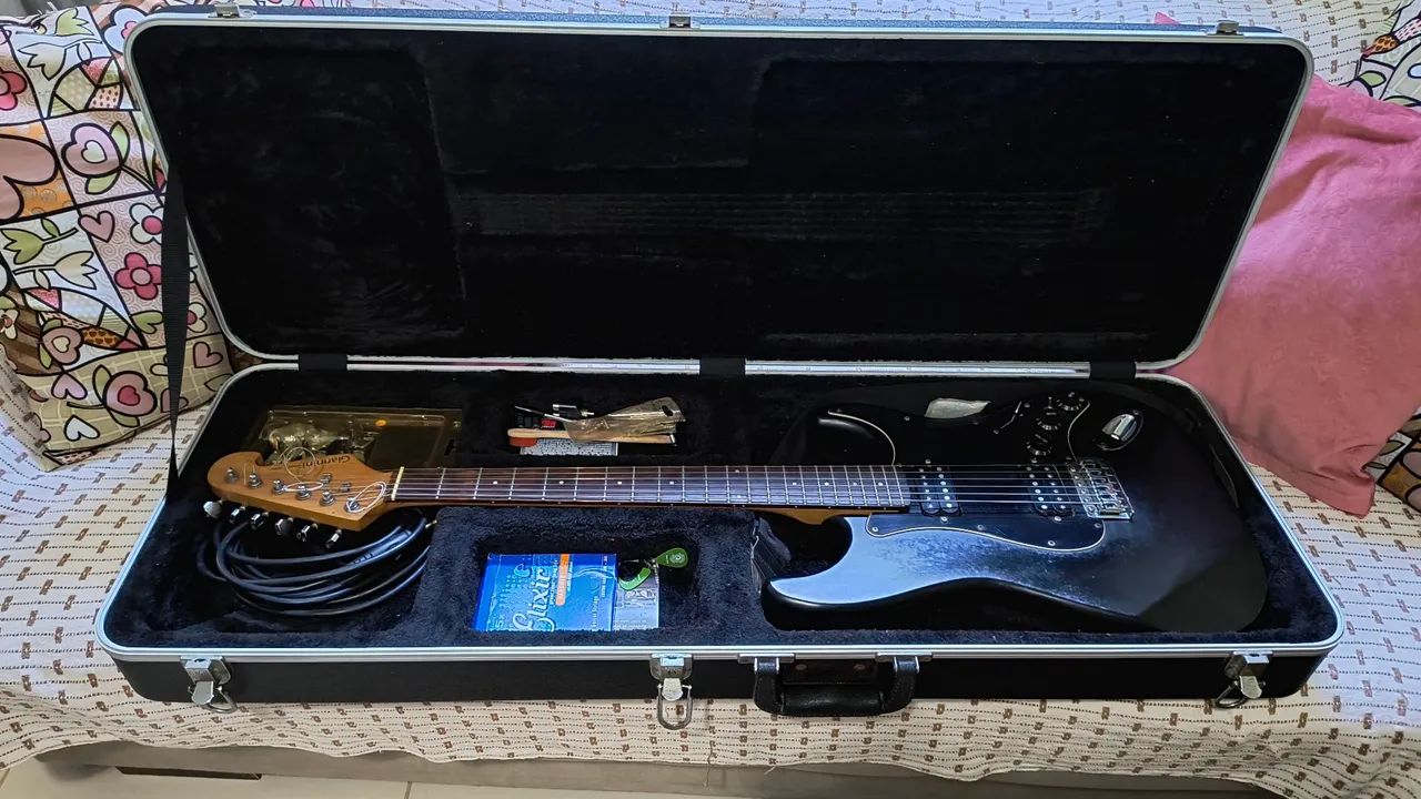 Oferta Kit Completo Guitarra com Pedaleira e Case  - Foto 4