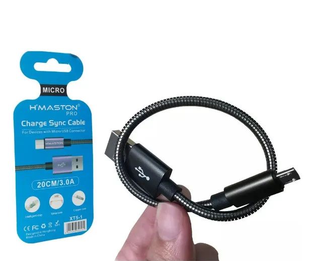 Cabo Carregar Micro-Usb 20CM Metálico Blindado  - Foto 5