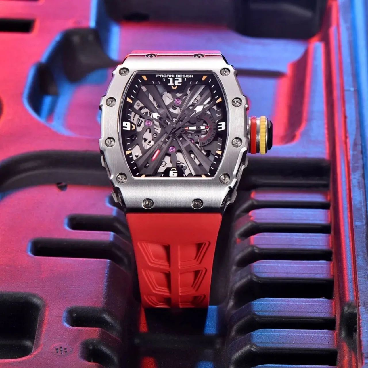 relógio pagani design quartz esqueleton - pd1738 - Foto 2