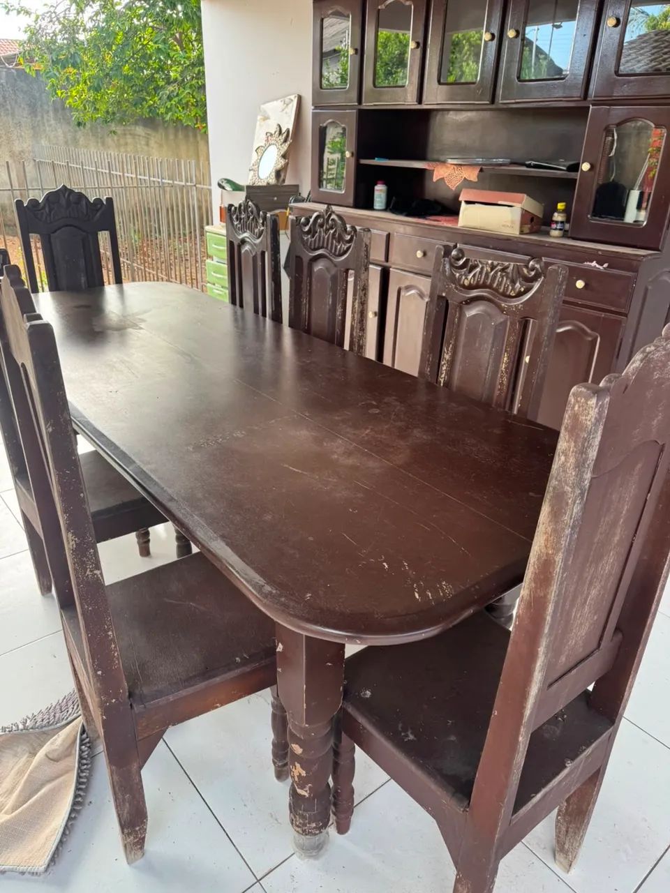 Mesa de madeira de 8 lugares  - Foto 2