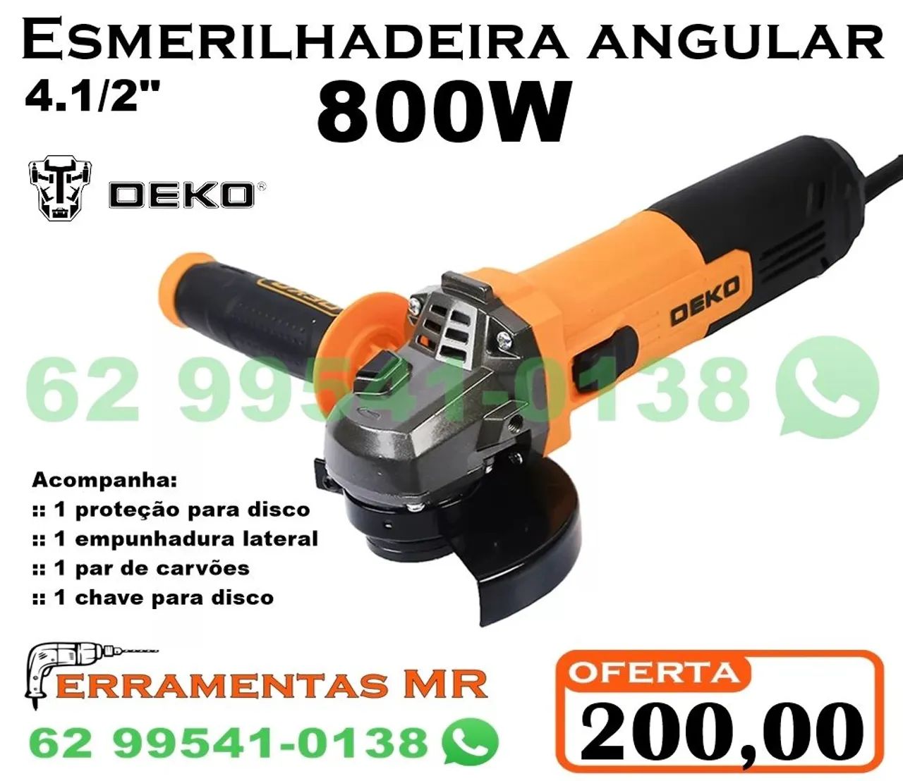 Esmerilhadeira lixadeira Angular 800W