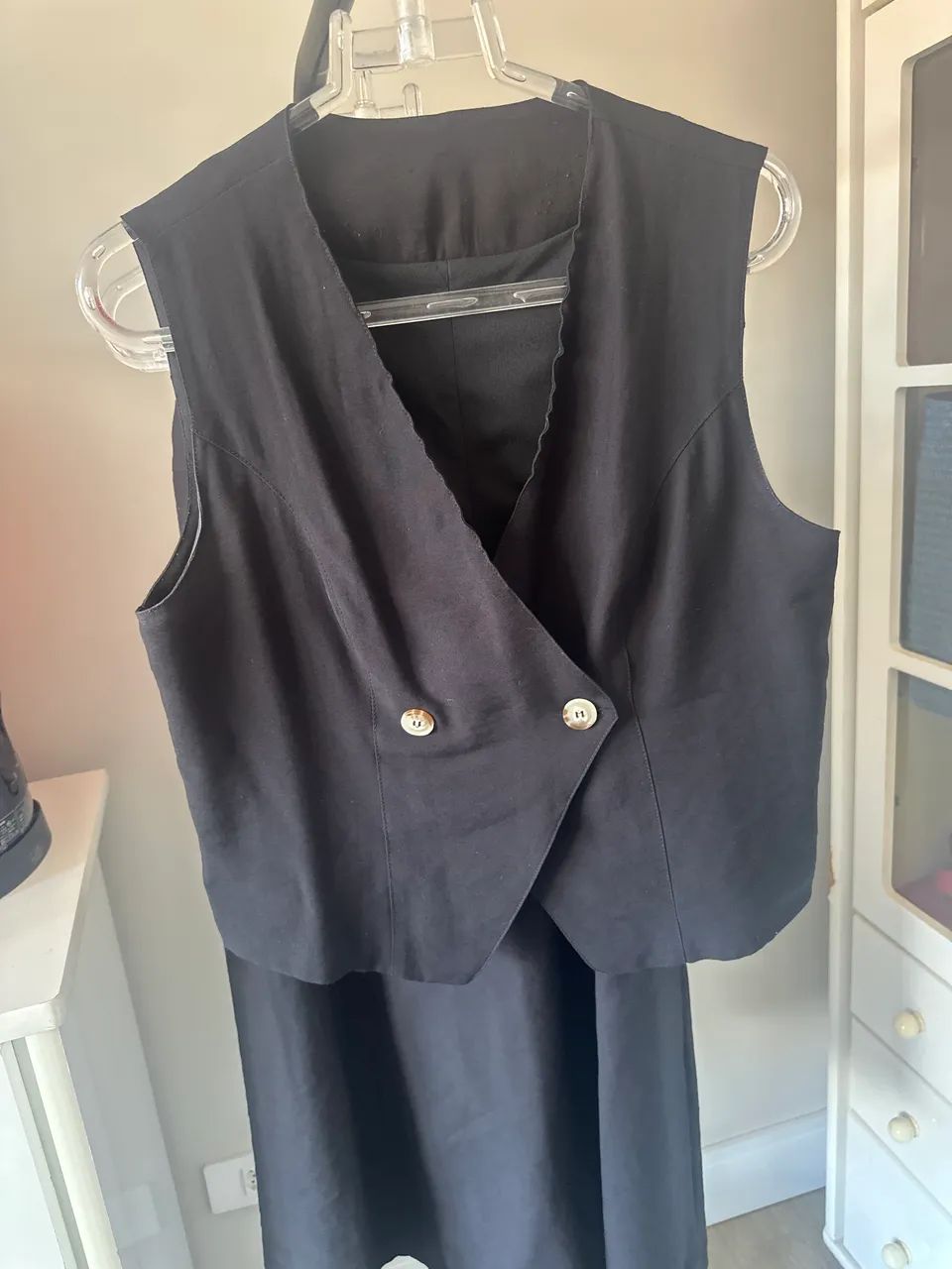 Conjunto saia modelo Evasê e colete tam M  - Foto 3
