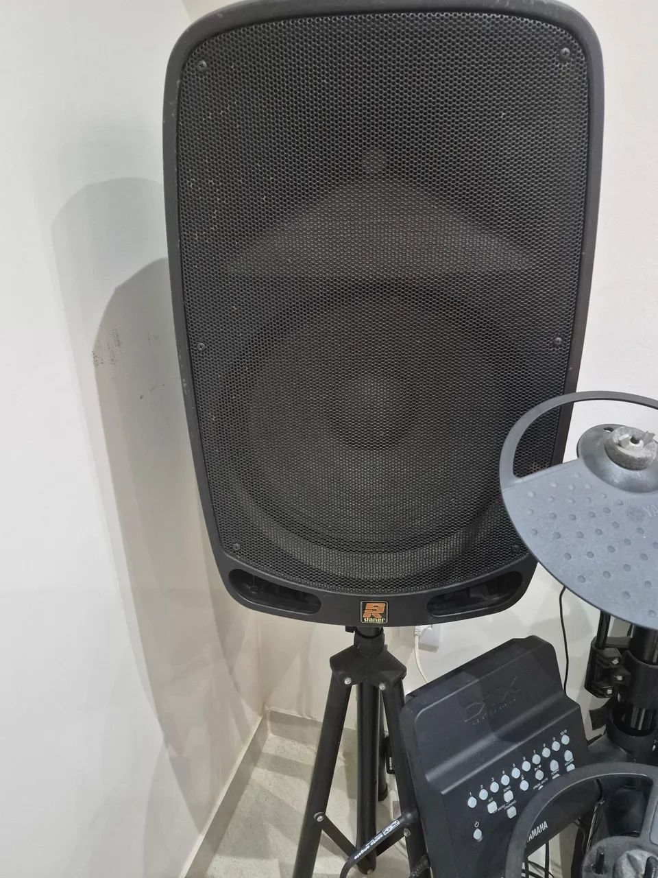 Bateria eletronica + caixa ativa staner 