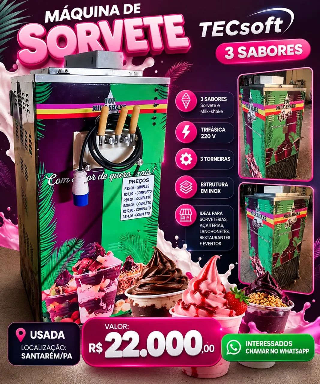 Máquina de sorvete - TECSOFT