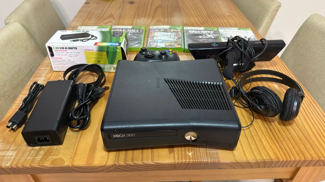 Xbox 360 + Kinect + 5 Jogos  - Foto 3