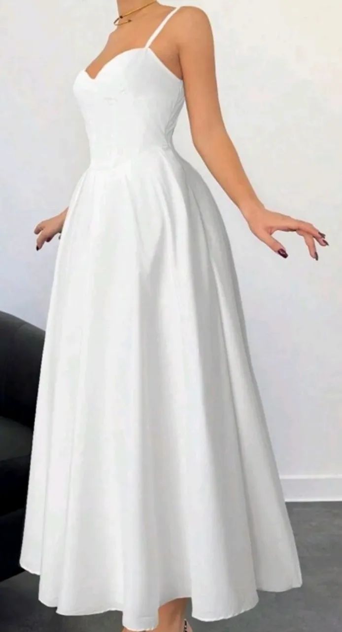 Vestido branco longo