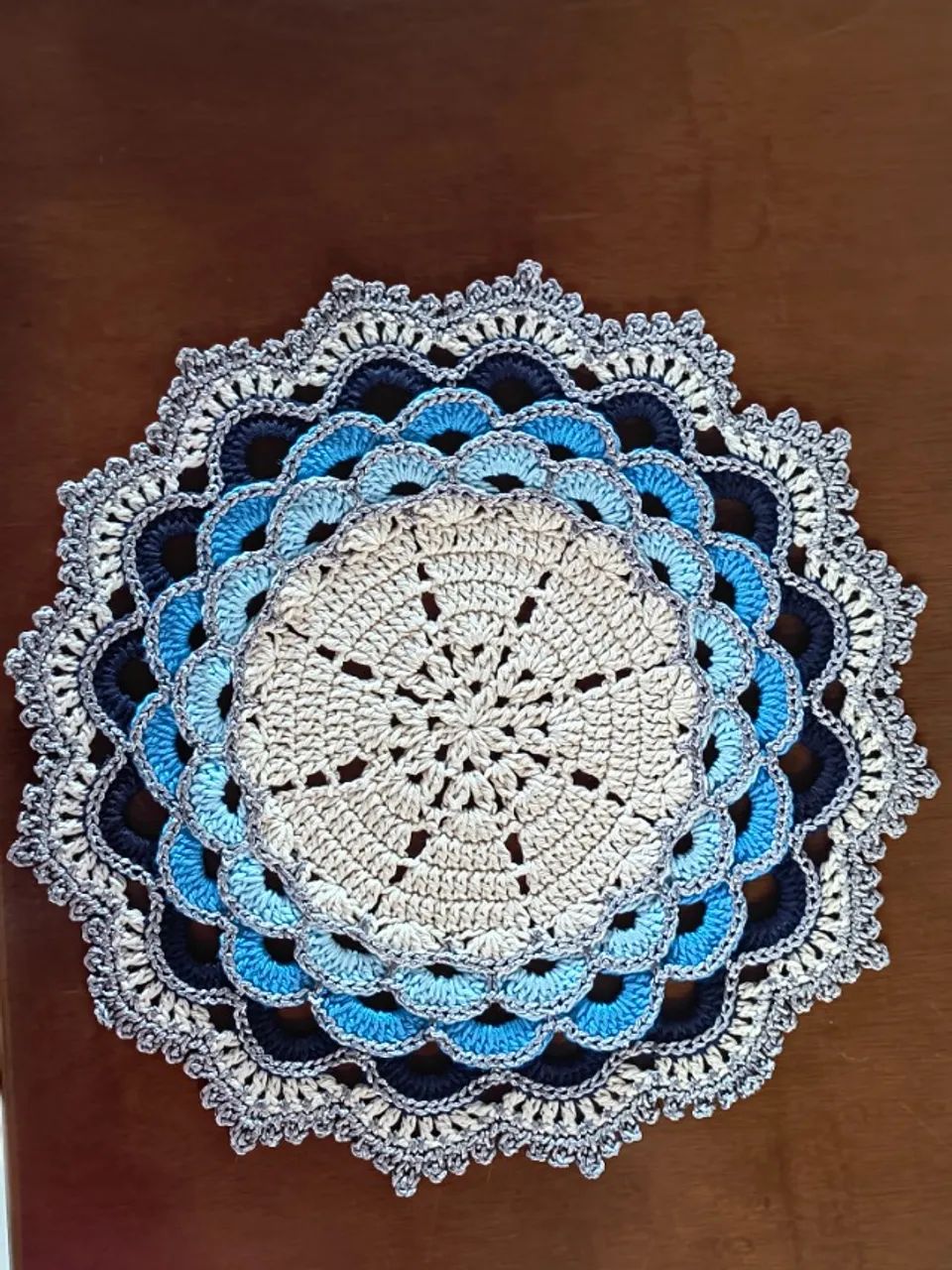 Sousplat com 6 peças em tons de azul - Foto 3