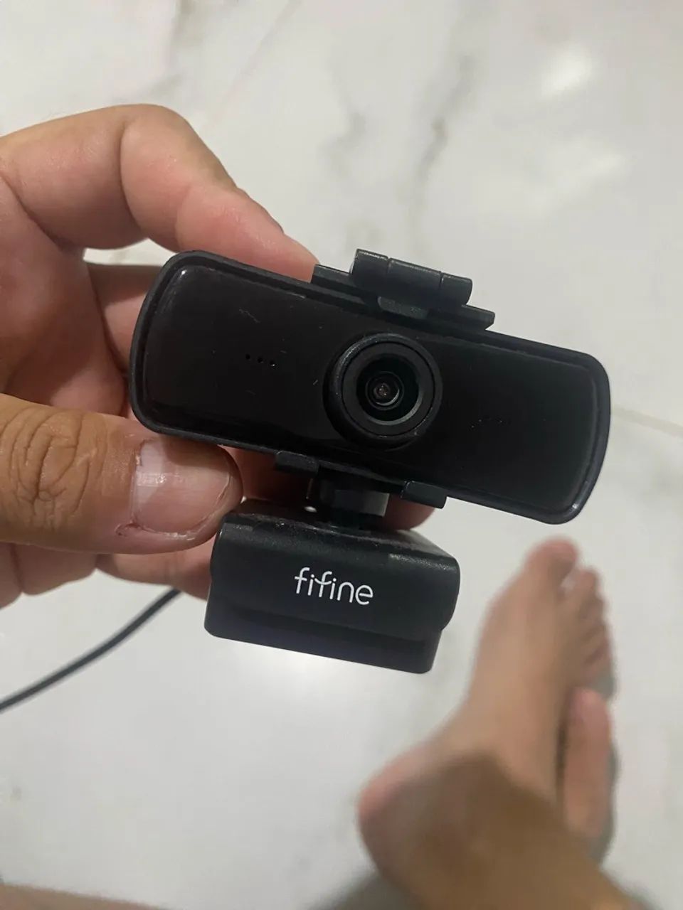 Microfone fifine com suporte articulado + Câmera fifine 2k 