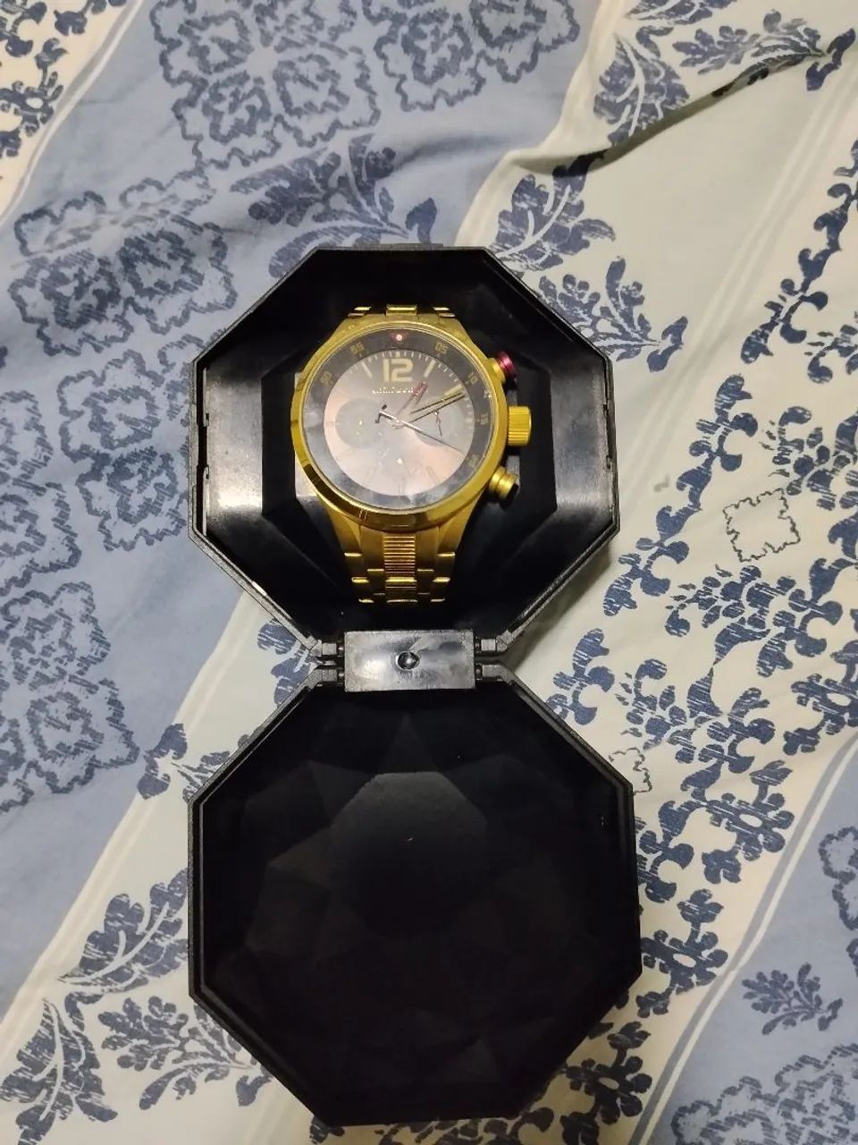 Relógio Masculino Dourado Estilo Premium - Excelente Estado - Foto 2