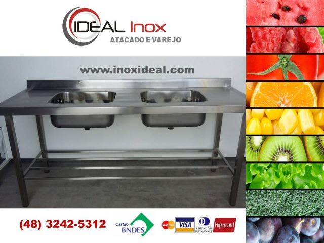 Pia Inox AISI 430 medida 1,90mt de comprimento - Produto novo