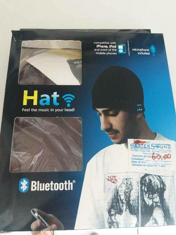 Touca com bluetooth nova 