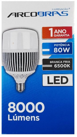 Lâmpada Bulbo LED 80w 6500k BARRACÃO  - Foto 2