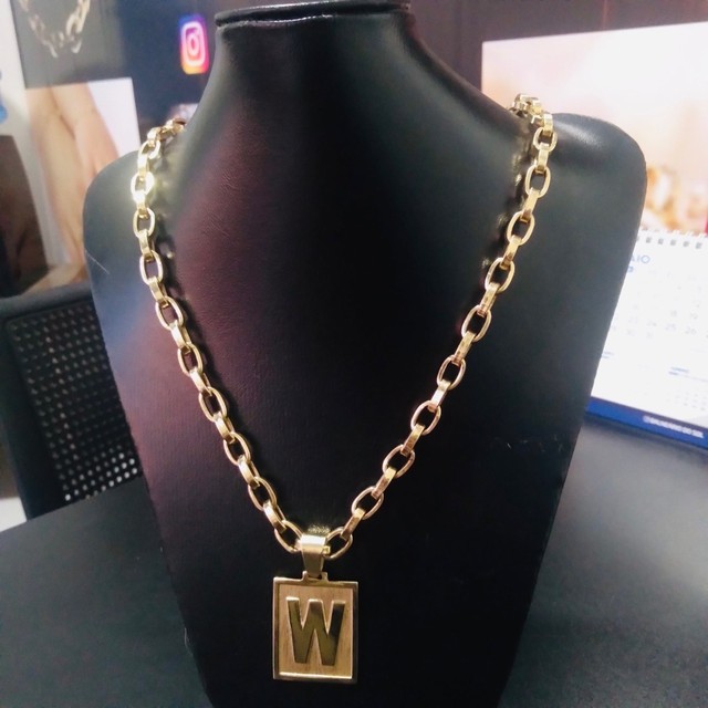 Corrente tijolo 20 gramas de Ouro 18k - Foto 2