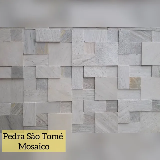 Revestimento Em Mosaico De Pedra São Tomé Amarela Variadão