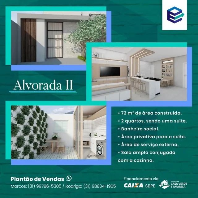 Apartamento para Venda - Sete Lagoas / MG no bairro Nova Cidade, 2  dormitórios, 1 banheiro, 1 vaga de garagem, área construída 48,00 m²