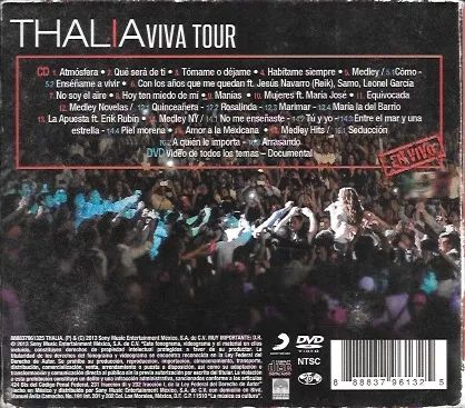 CD+DVD: Thalia - Viva Tour (c/ tema das novelas mexicanas MariMar e Maria do Bairro) - Foto 5