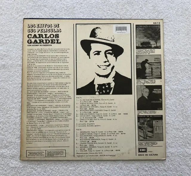 Disco de Vinil Carlos Gardel - Los Exitos de Sus Peliculas - Importado - Foto 2