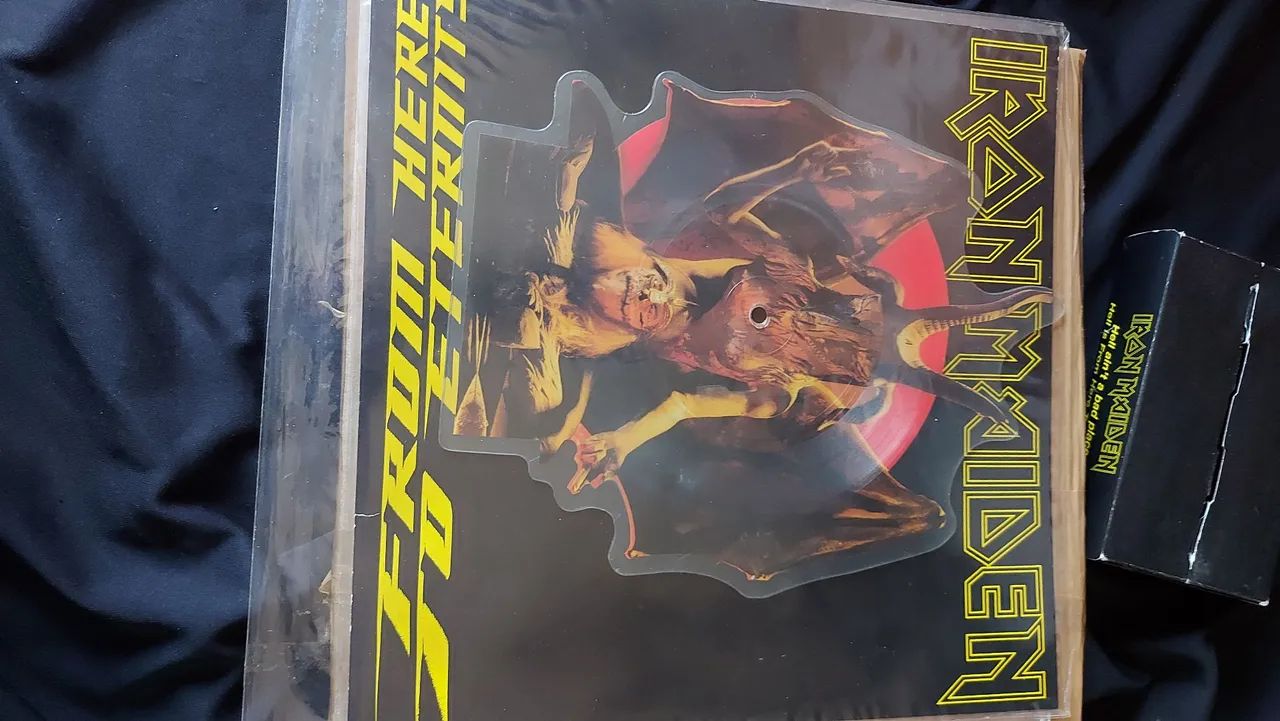 Lp Pic 7 Shape Iron Maiden From Here To Eternety Mega Raro  - Foto 4
