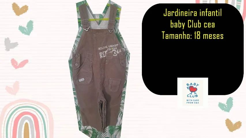 Jardineira infantil baby Club cea Tamanho: 18 meses