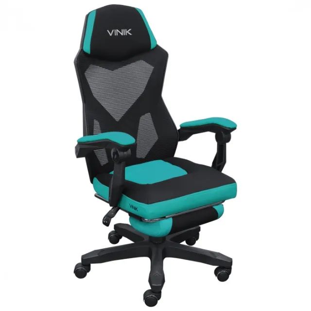 Cadeira Gamer Vinik Rocket Preta com Verde - WZetta - Foto 2