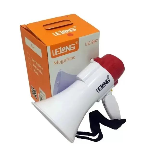 Megafone Portátil Recarregável Com Sirene Musical E Gravador - Foto 6