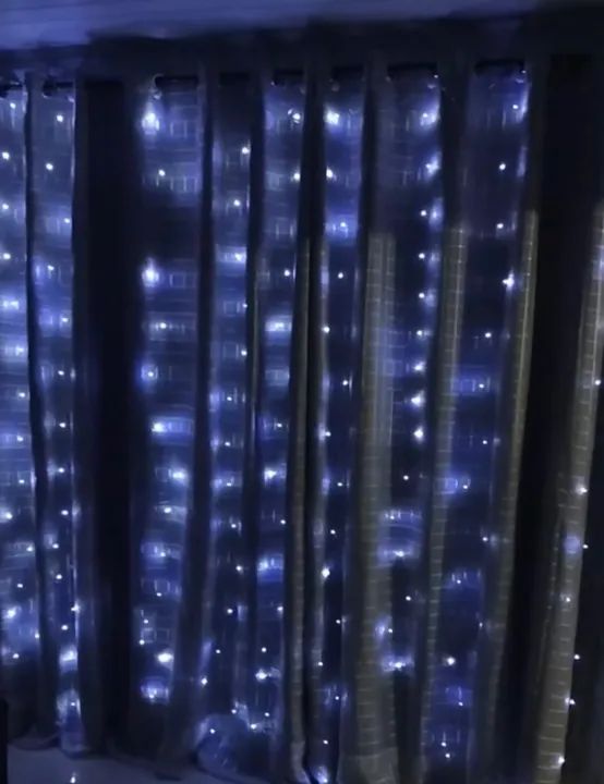 Cortina LED 3x3m ou 6x3m USB com 8 funções 300/600 LEDs Fio de Fada/Cobre - Foto 4